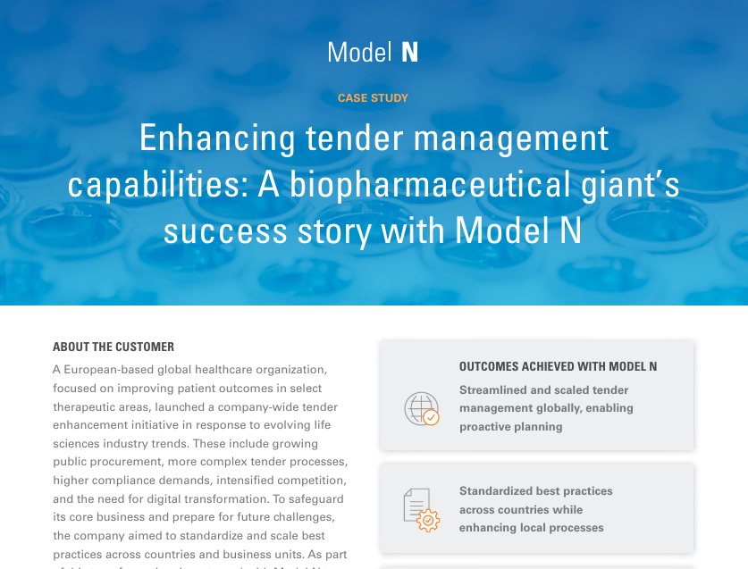 Case study cover: enhancing tender management capabilities for a biopharmaceutical company